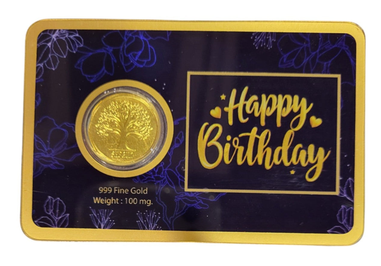 GOLD COIN HAPPY BIRTHDAY - NAVY BLUE 100MG WITH BOX