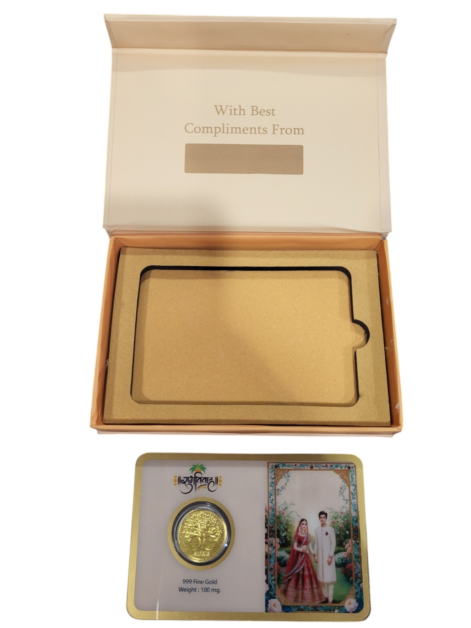 GOLD COIN SHUBH VIVAH HINDI - CREAM/GREEN  100MG WITH BOX