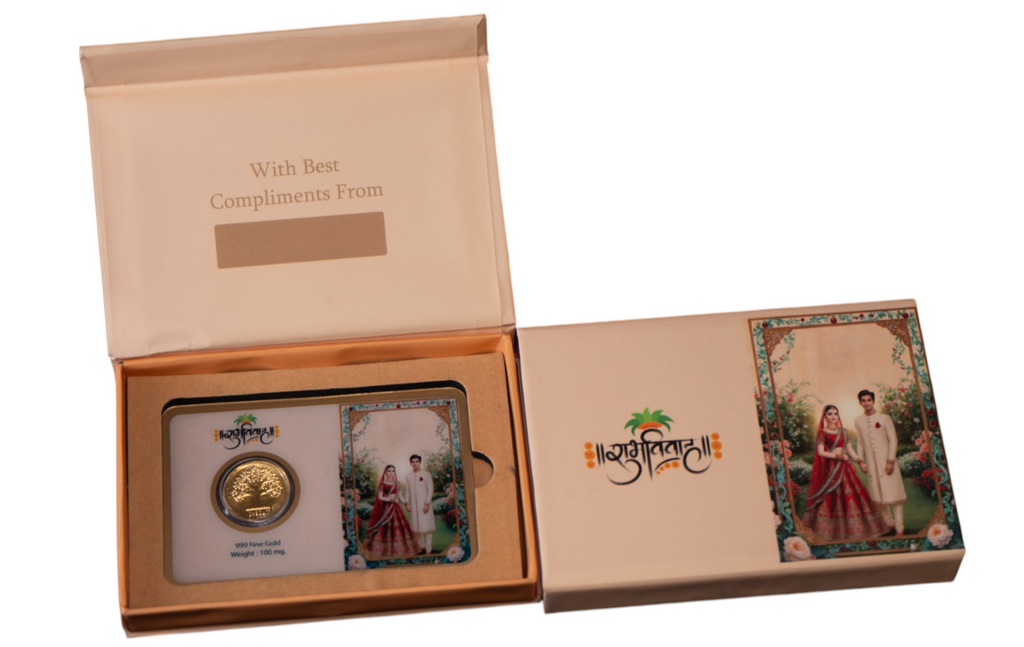 GOLD COIN SHUBH VIVAH HINDI - CREAM/GREEN  100MG WITH BOX