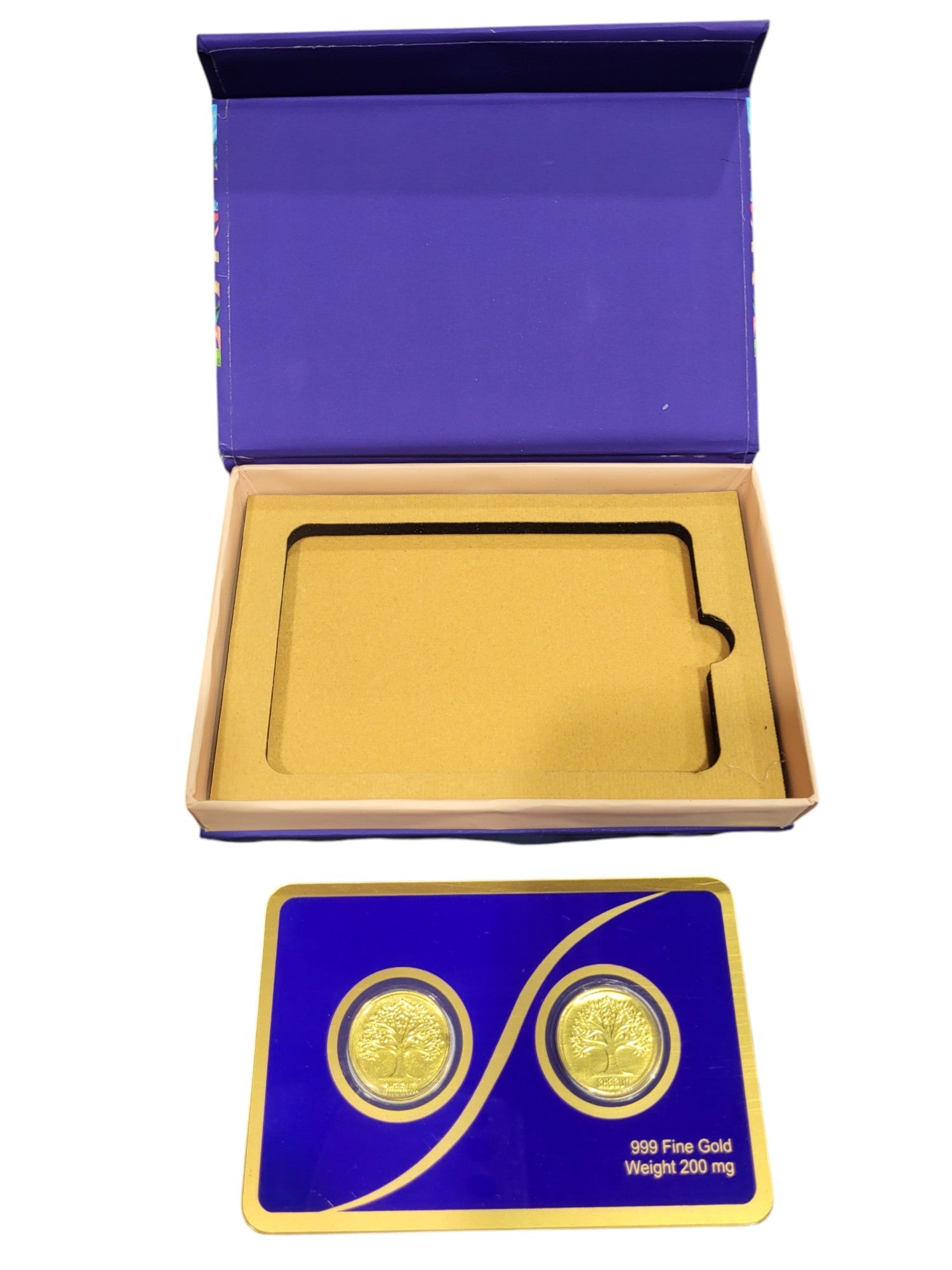 GOLD COIN PLAIN TREE - ROYAL BLUE 200MG  (100X2) WITH BOX