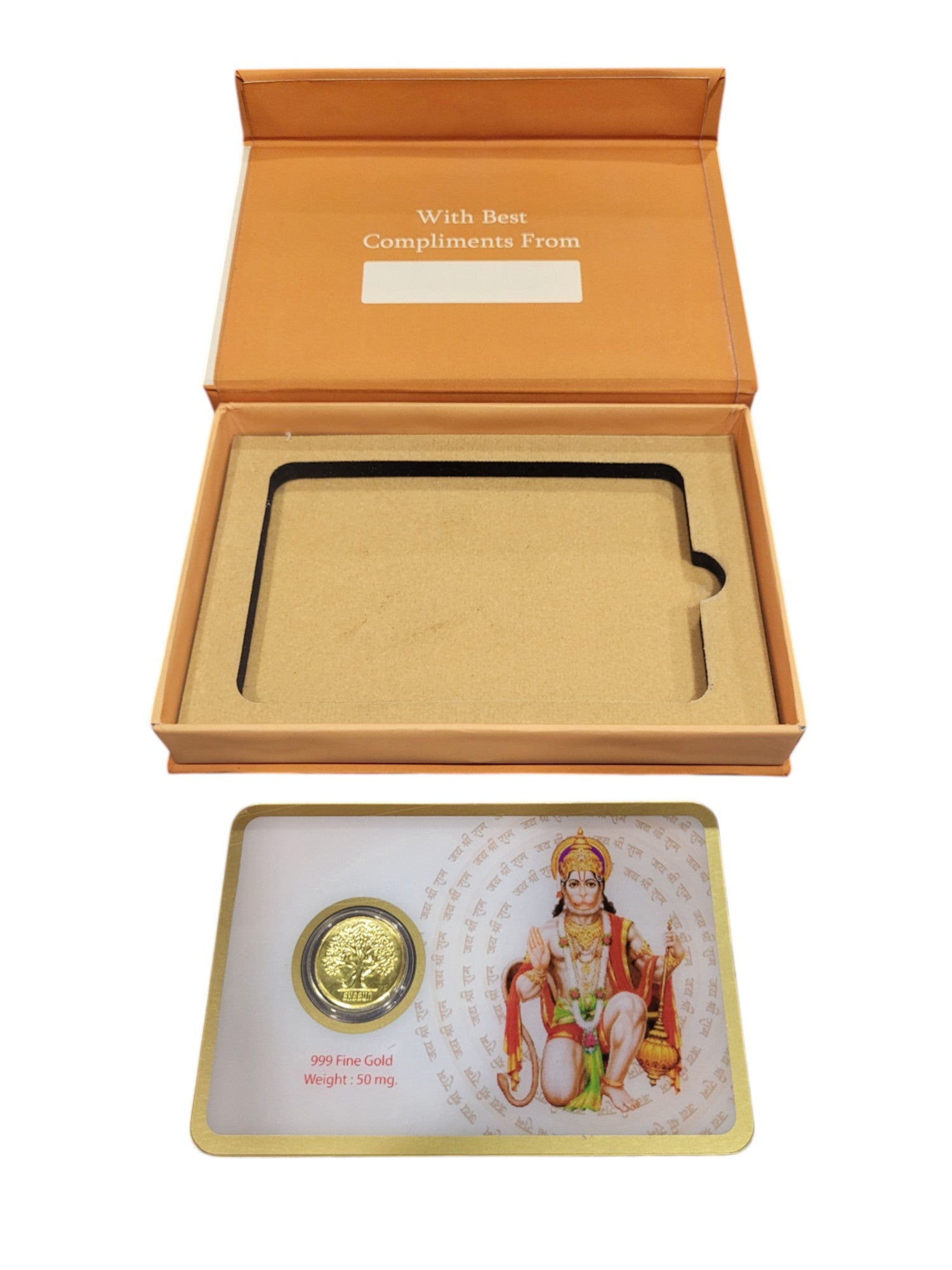 GOLD COIN HANUMAN JI - COFFEE 50MG WITH BOX