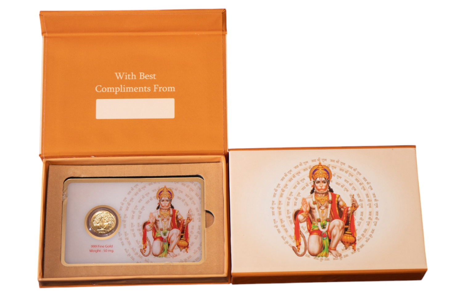 GOLD COIN HANUMAN JI - COFFEE 50MG WITH BOX