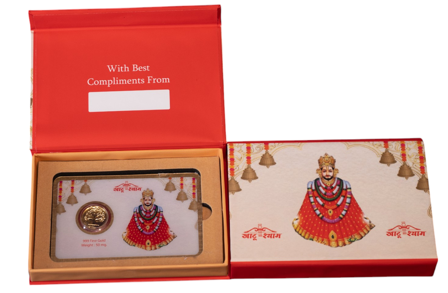 GOLD COIN KHATUSHYAMJI-WHITE/RED 50MG WITH BOX