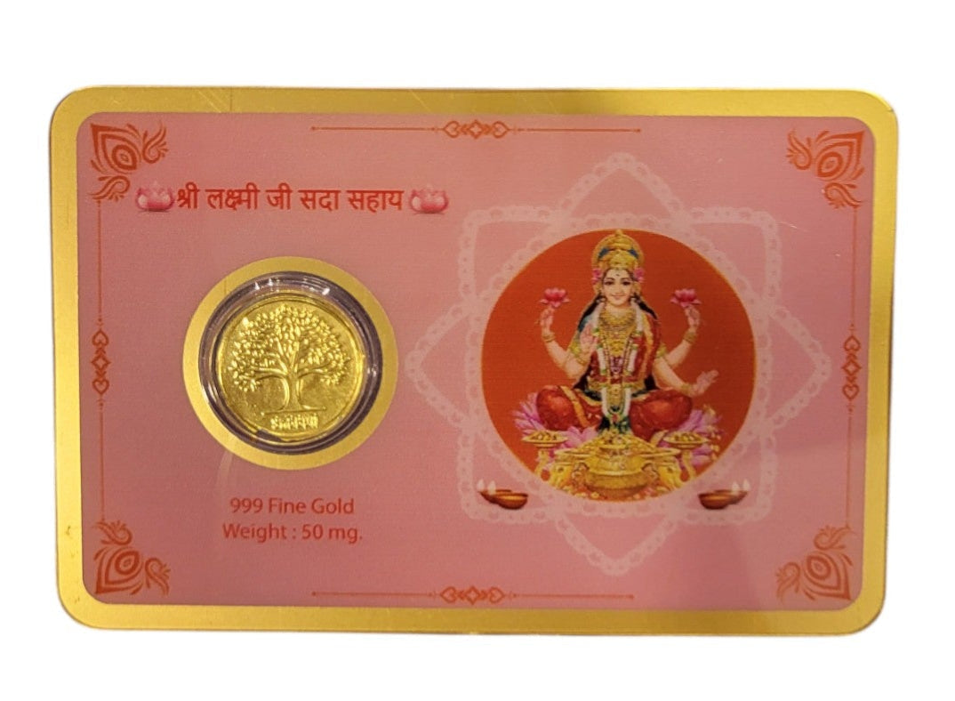 GOLD COIN LAXMIJI - PINK 50MG WITH BOX