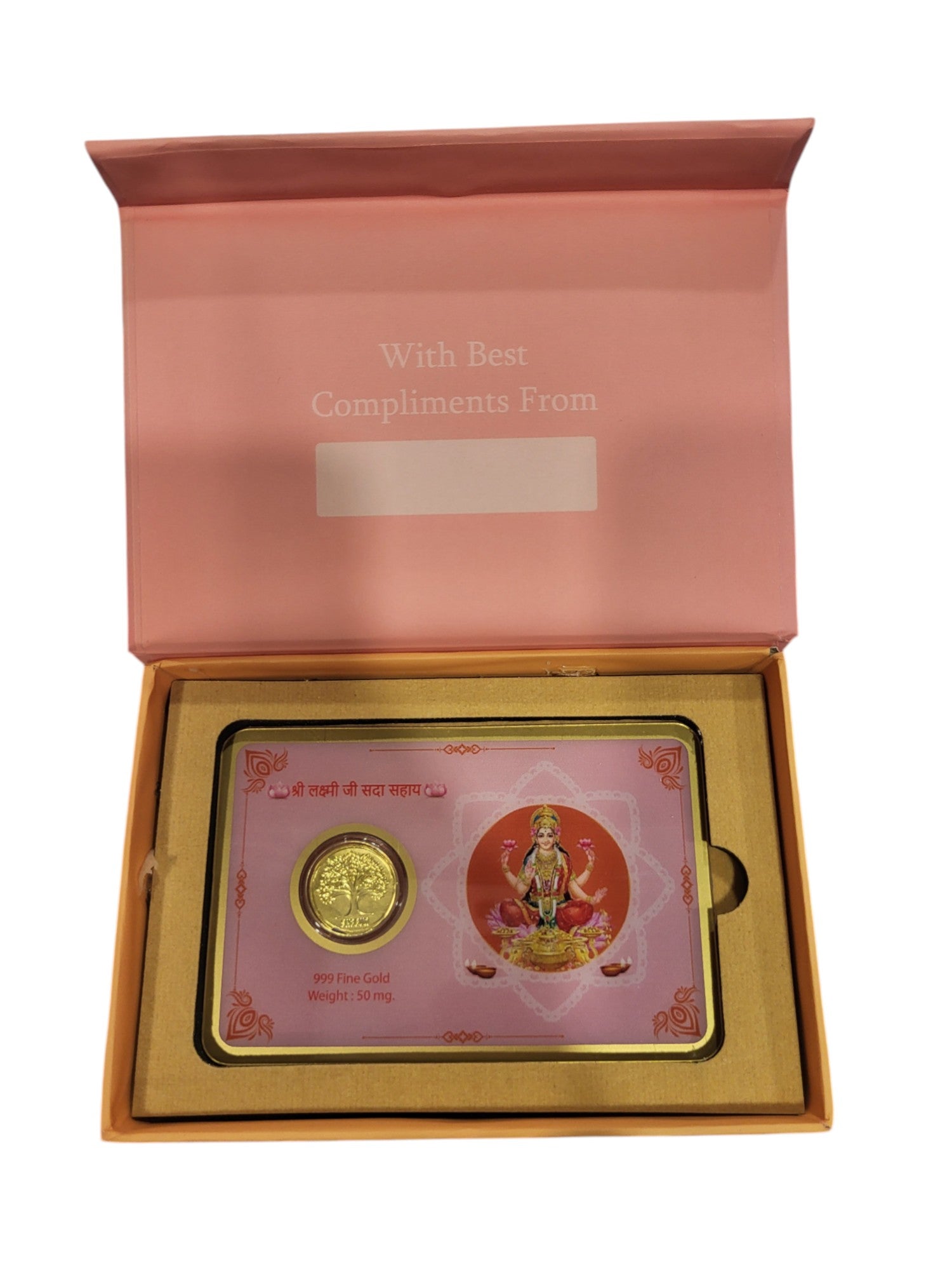 GOLD COIN LAXMIJI - PINK 50MG WITH BOX