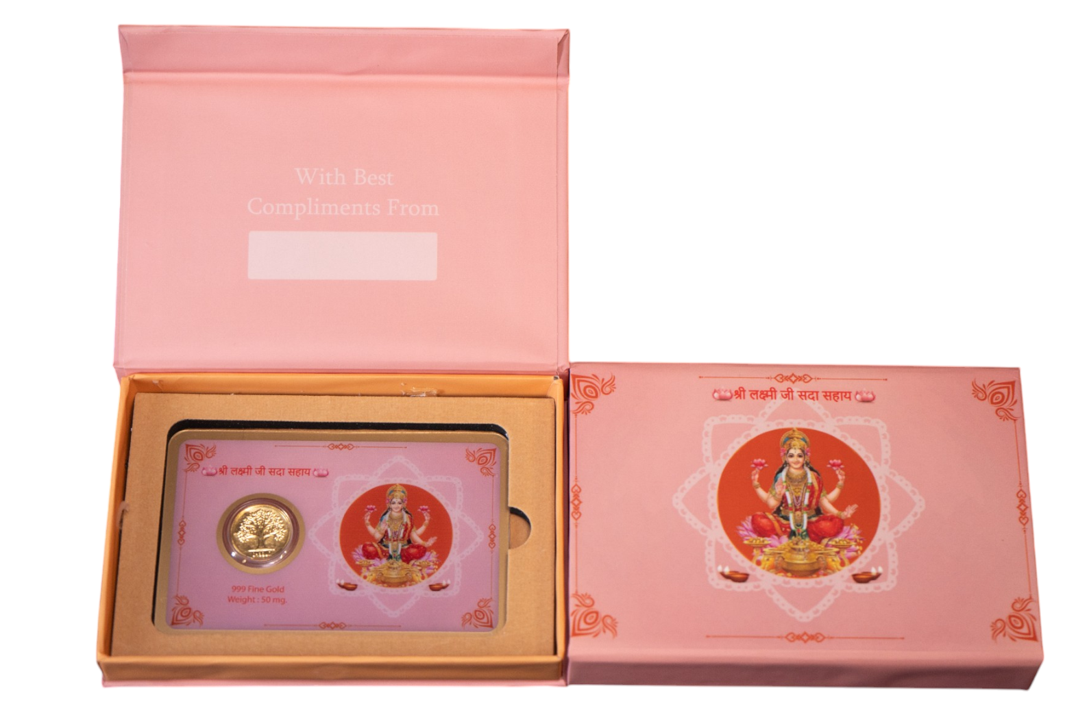 GOLD COIN LAXMIJI - PINK 50MG WITH BOX