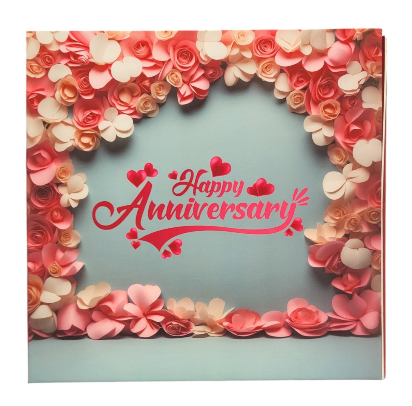 FOLDER HAPPY ANNIVERSARY - RED ROSES WITH SILVER COIN BEST WISHES - PNIK 10 GM (BWX8 + RSX1)