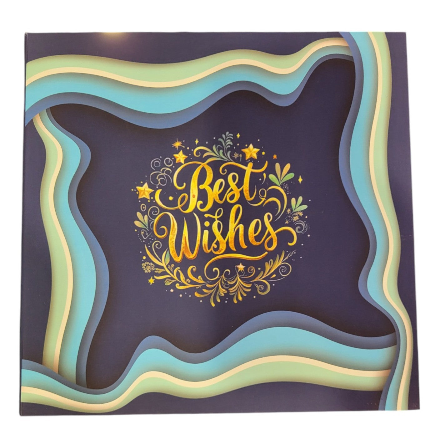 BEST WISHES FOLDER WITH SILVER COIN PLAIN -  BLUE 10 GM (ALL RS-1)