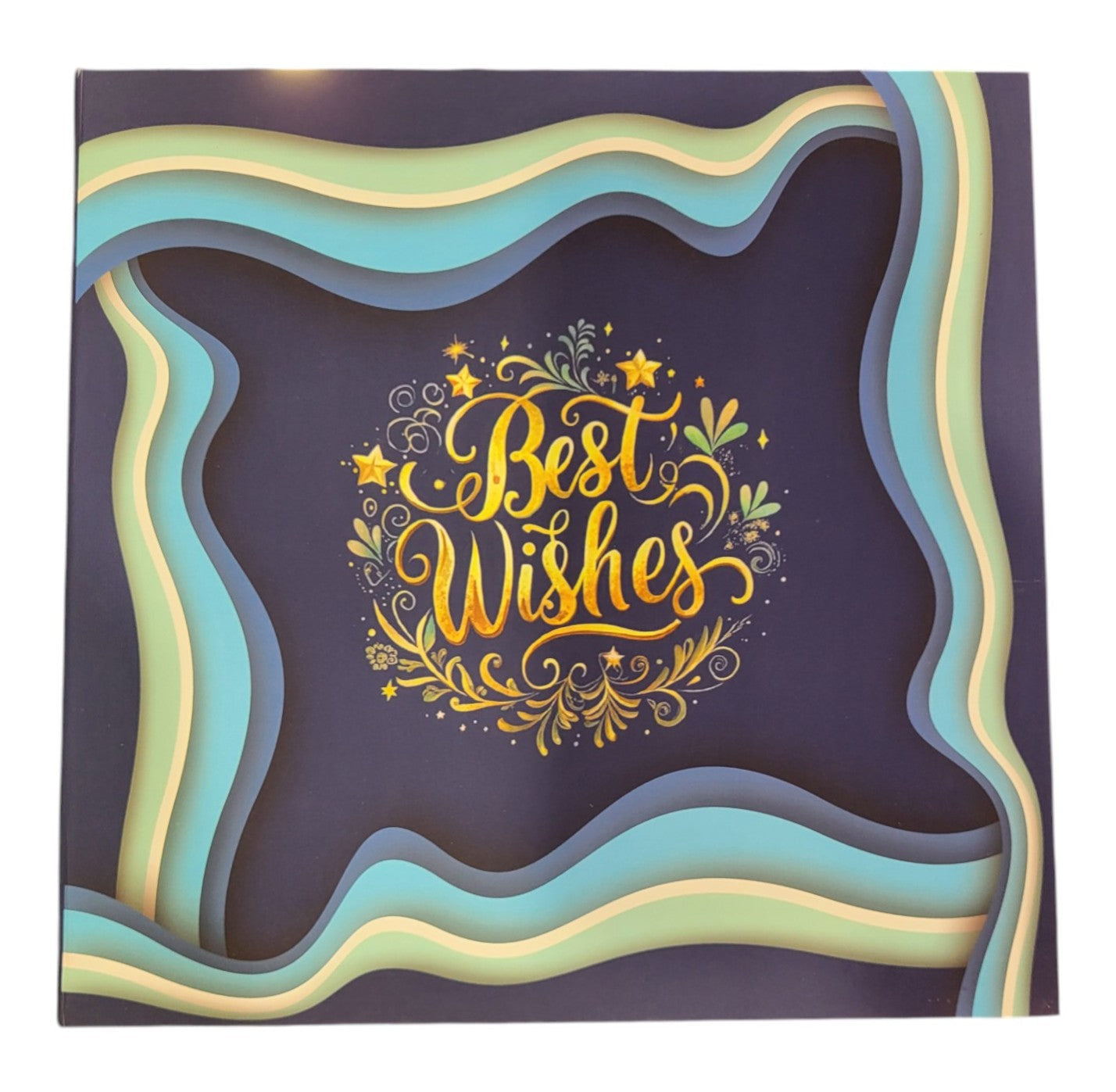 BEST WISHES FOLDER WITH SILVER COIN PLAIN -  BLUE 10 GM (RS-4+TREE-4+RS-1))