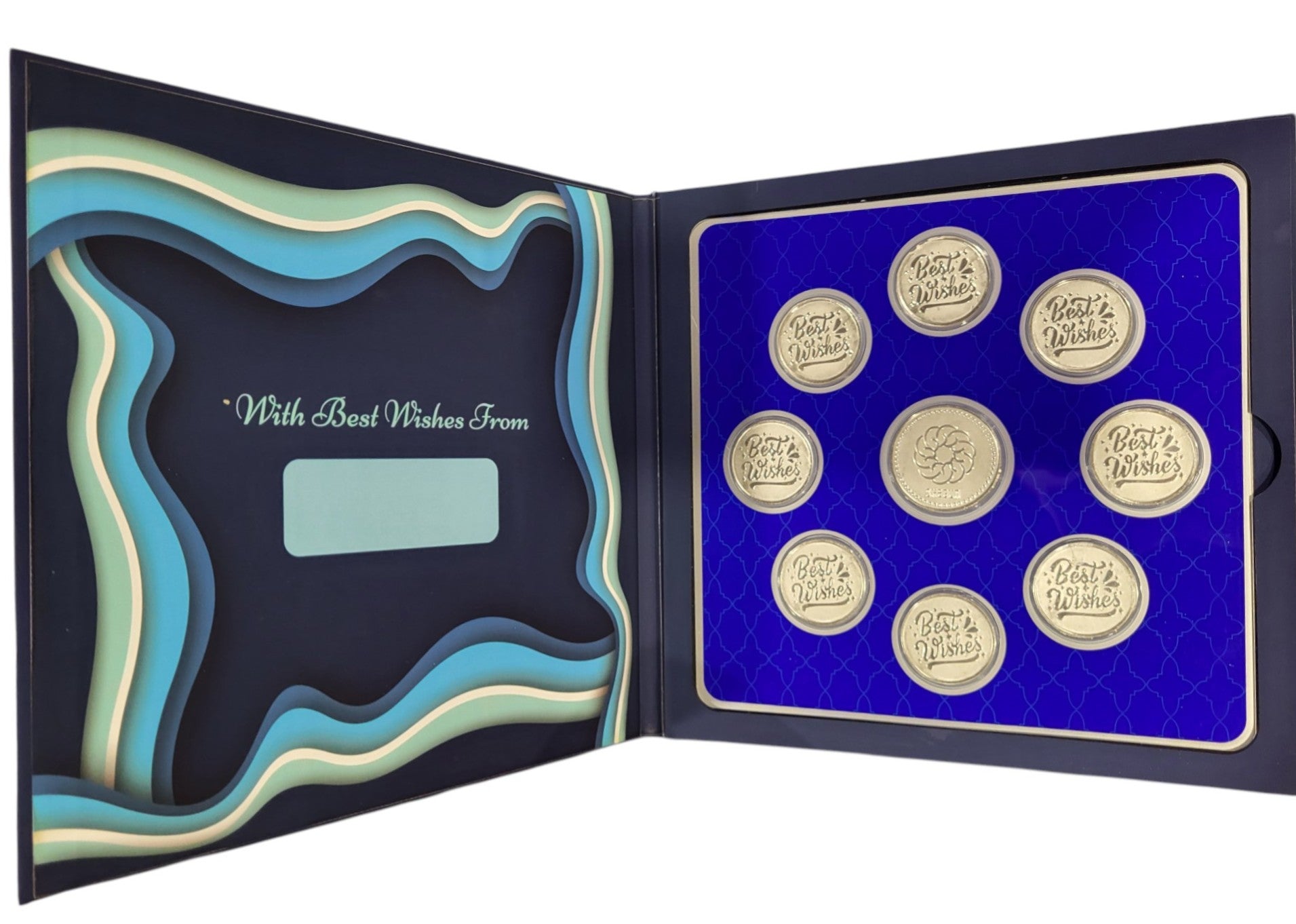 BEST WISHES FOLDER WITH SILVER COIN BEST WISHES - BLUE 10 GM (BWX8 + RSX1)