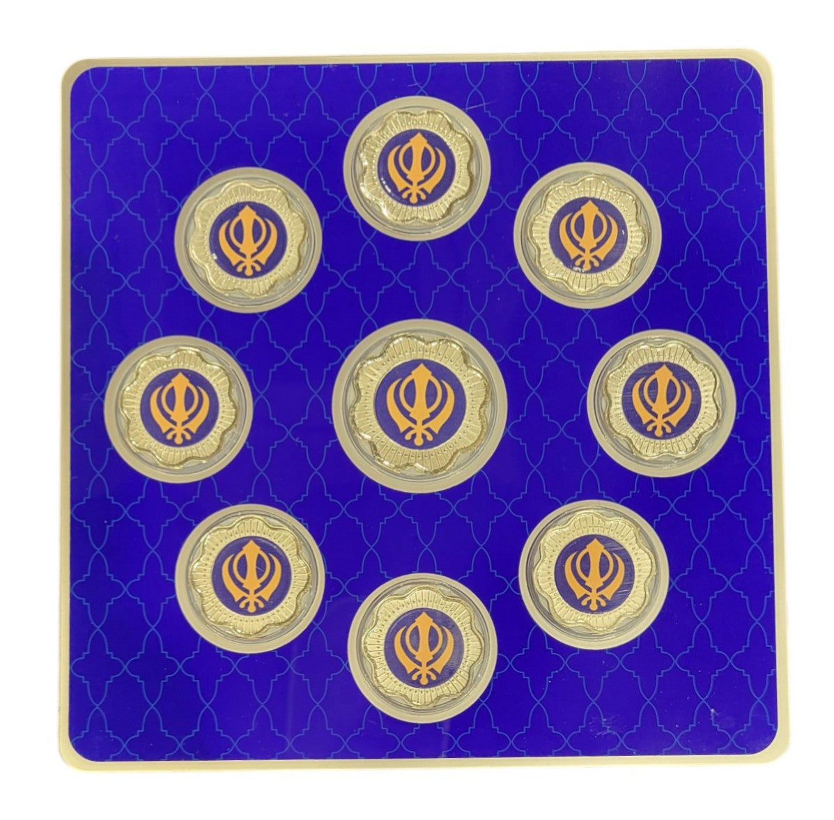 FOLDER KHANDA - BLUE WITH SILVER COIN KHANDA - BLUE 10 GM (ALL KHANDA)