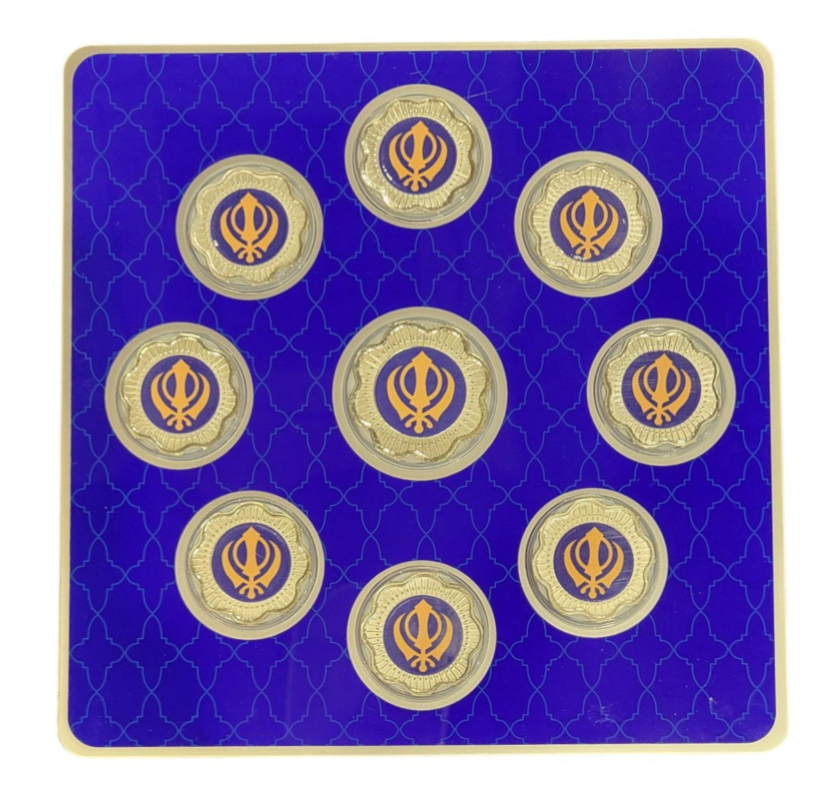 MUSICAL BOX- KHANDA - BLUE WITH SILVER COIN KHANDA - BLUE 10 GM (ALL KHANDA)