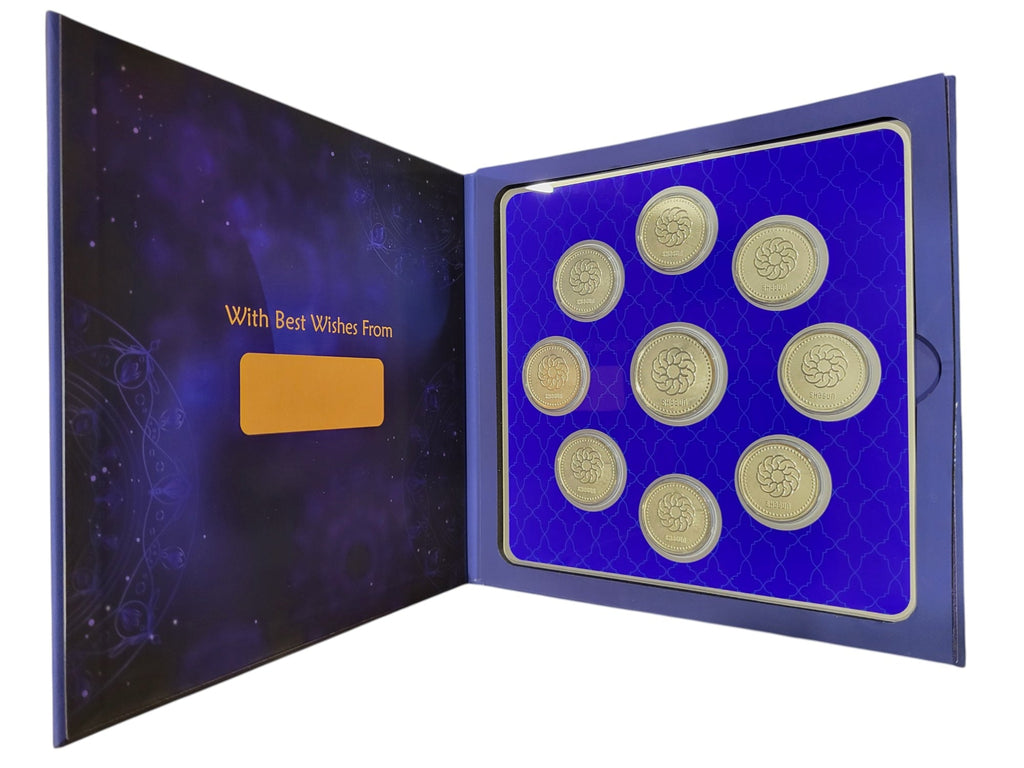 FOLDER KHANDA - BLUE WITH SILVER COIN PLAIN -  BLUE 10 GM (ALL RS-1)