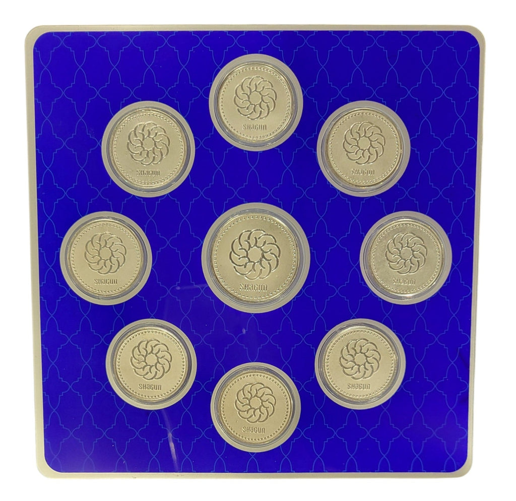 BEST WISHES FOLDER WITH SILVER COIN PLAIN -  BLUE 10 GM (ALL RS-1)