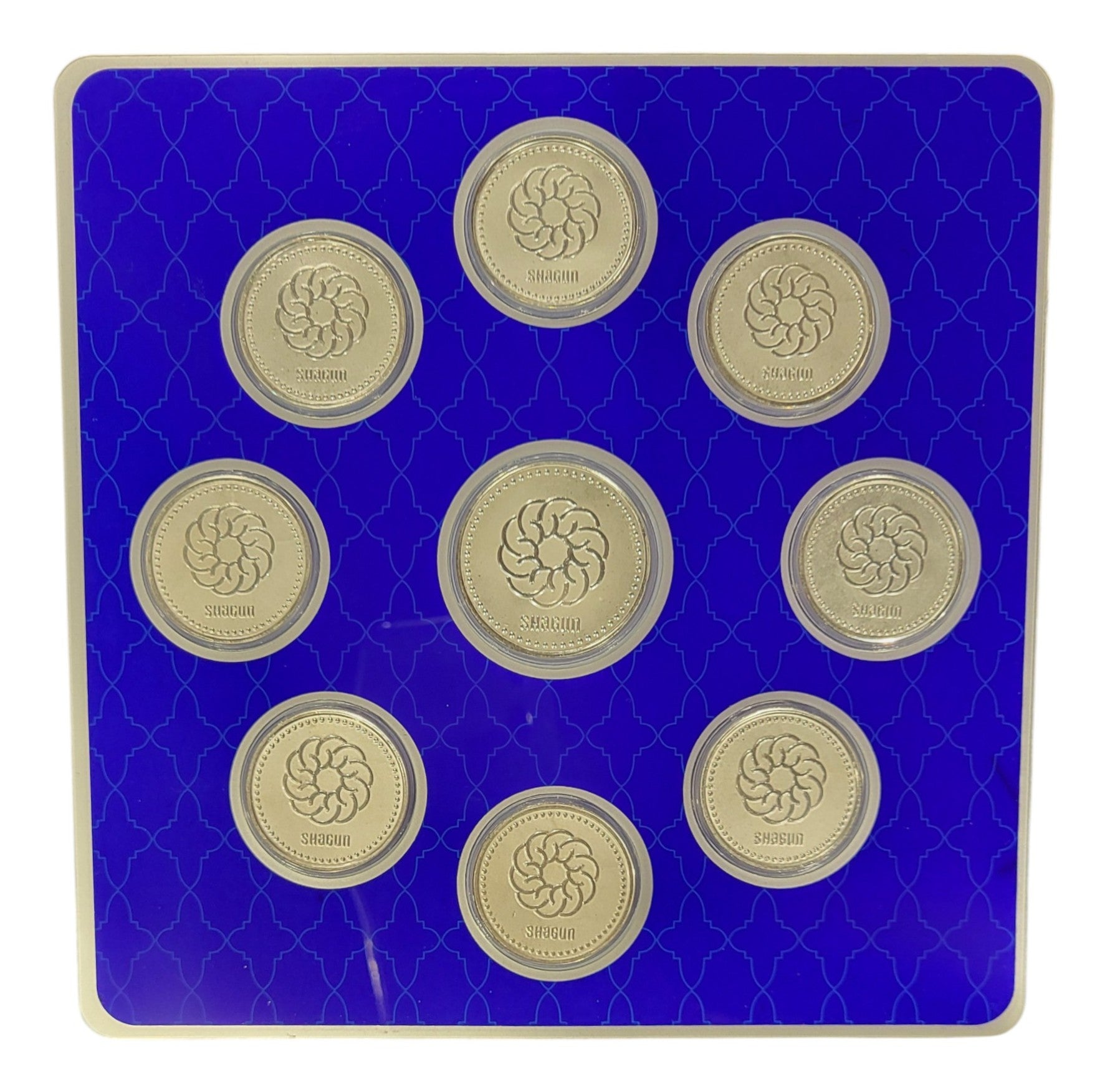 BEST WISHES FOLDER WITH SILVER COIN PLAIN -  BLUE 10 GM (ALL RS-1)