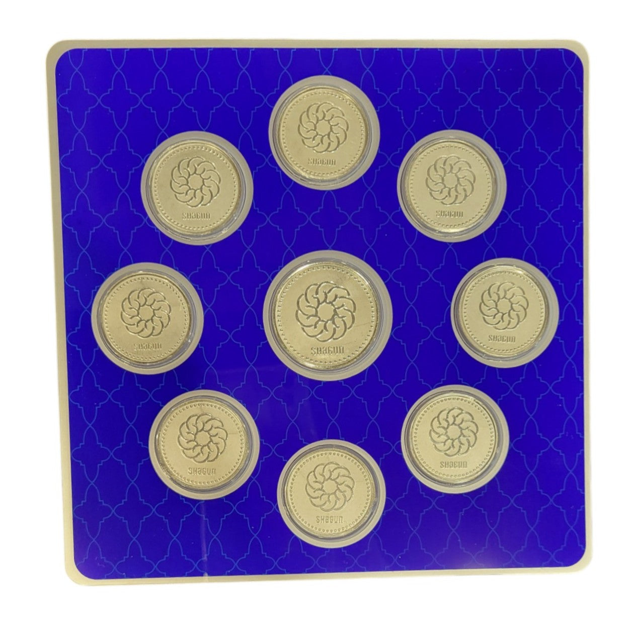 FOLDER KHANDA - BLUE WITH SILVER COIN PLAIN -  BLUE 10 GM (ALL RS-1)