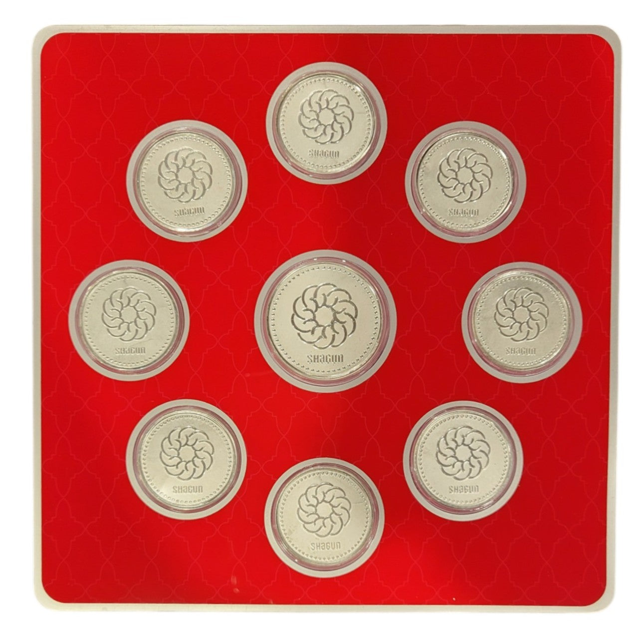 FOLDER HAPPY ANNIVERSARY - RED ROSES WITH SILVER COIN PLAIN -  RED 10 GM (ALL RS)