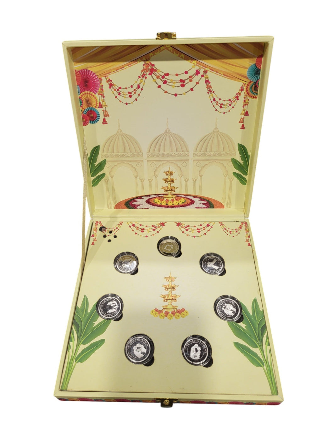 GRAH PRAVESH SILVER COIN MUSICAL BOX 2.5 GM X 7 =17.5GM