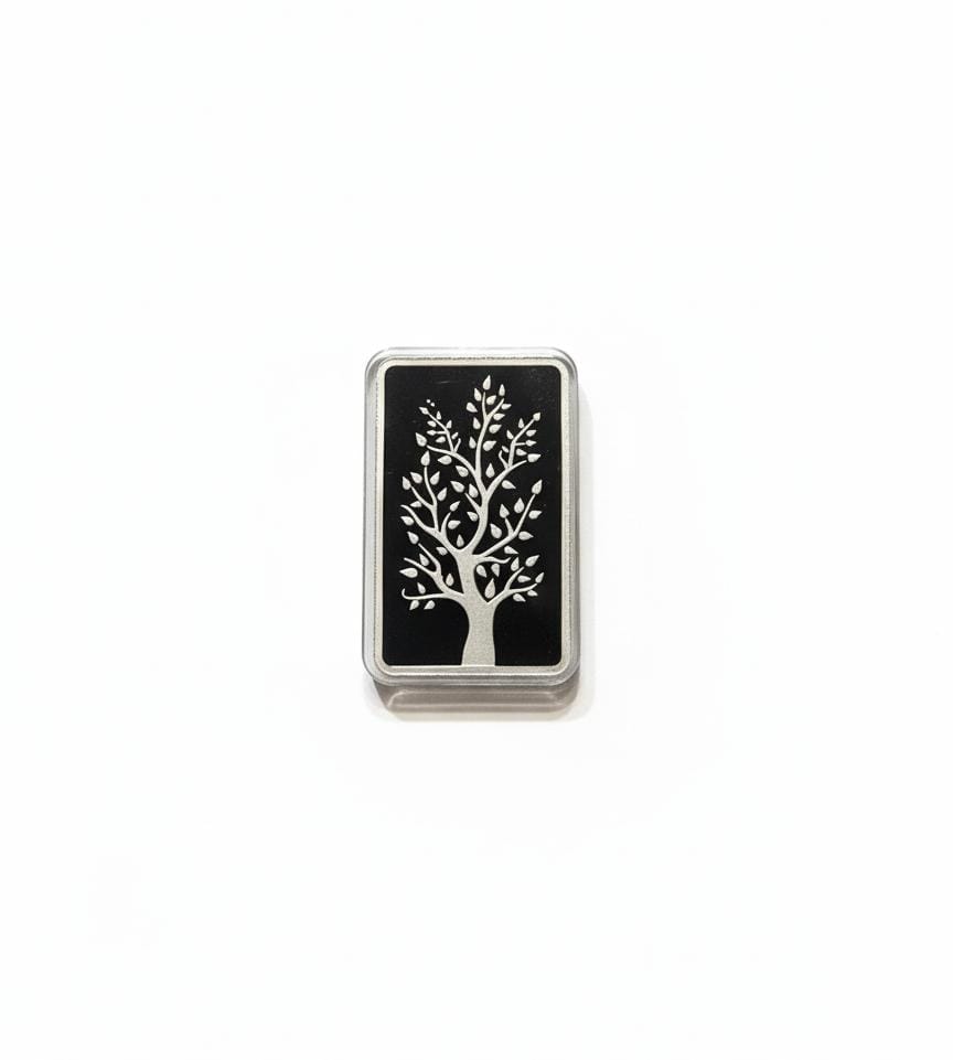 50 GM SILVER BAR DECORATED