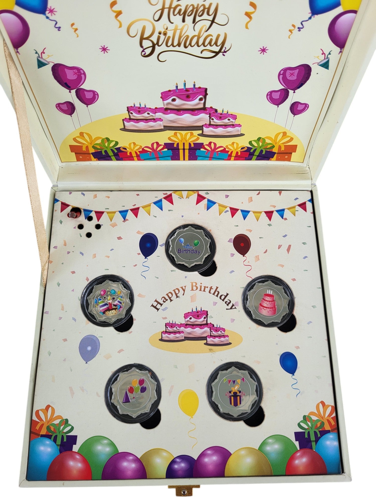 HAPPY BIRTHDAY SILVER COIN MUSICAL BOX 2.5 GM X 5 =12.5GM