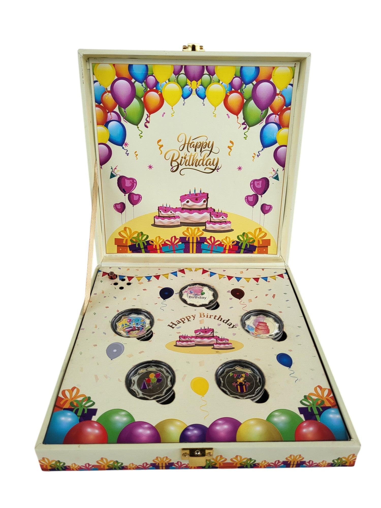 HAPPY BIRTHDAY SILVER COIN MUSICAL BOX 2.5 GM X 5 =12.5GM