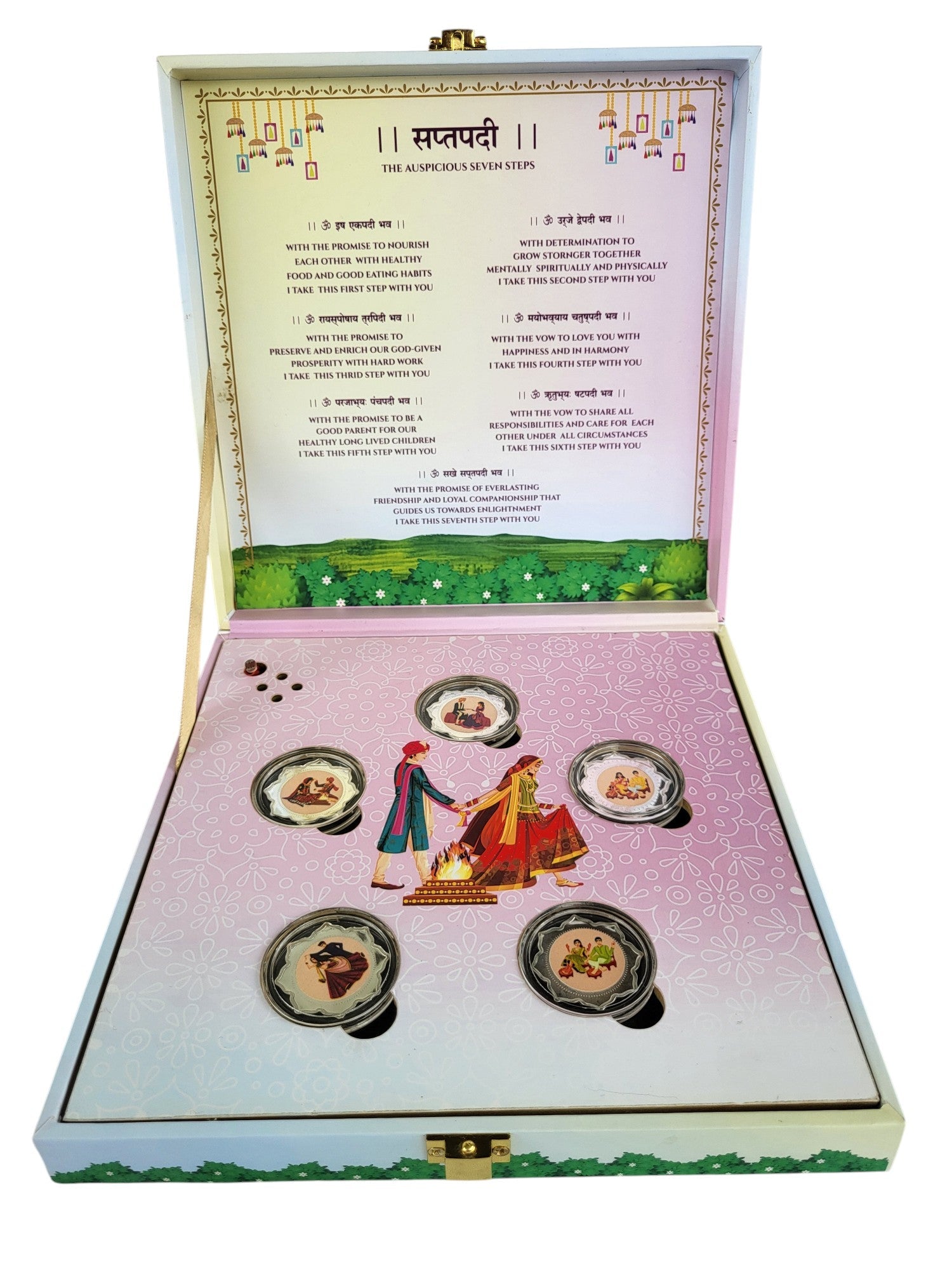 WEDDING 5 FUNTION SILVER COIN MUSICAL BOX 2.5 GM X 5 =12.5GM