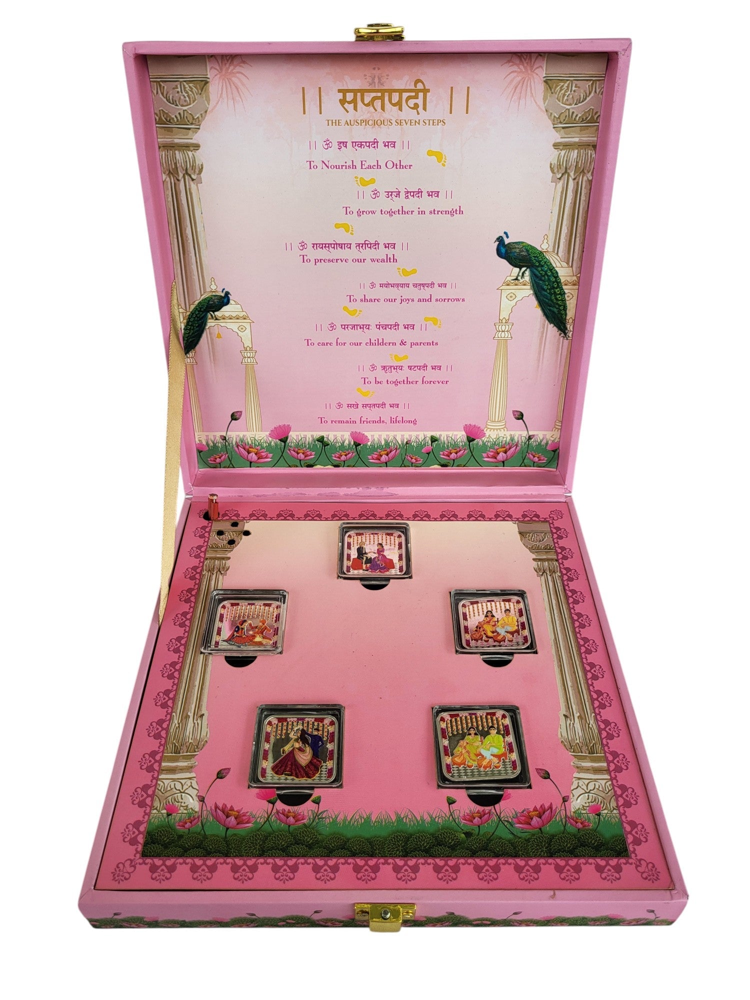 WEDDING 5 FUNTION SILVER COIN MUSICAL BOX 5 GM X 5 =25 GM