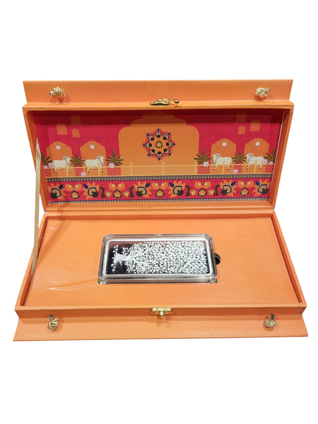 250 GM SILVER BAR WITH DECORATED BOX