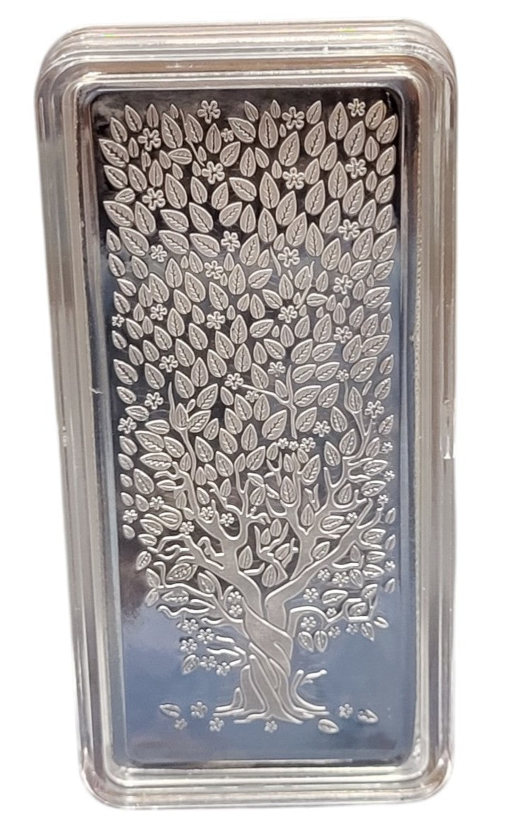 500 GM SILVER BAR WITH DECORATED BOX