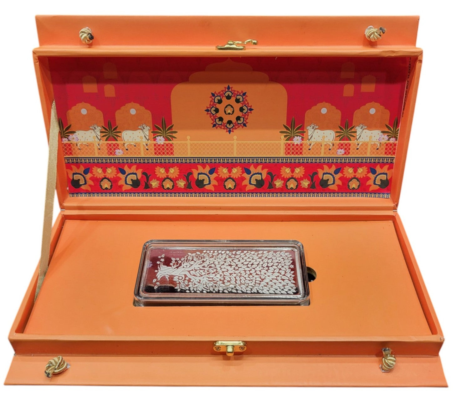 500 GM SILVER BAR WITH DECORATED BOX