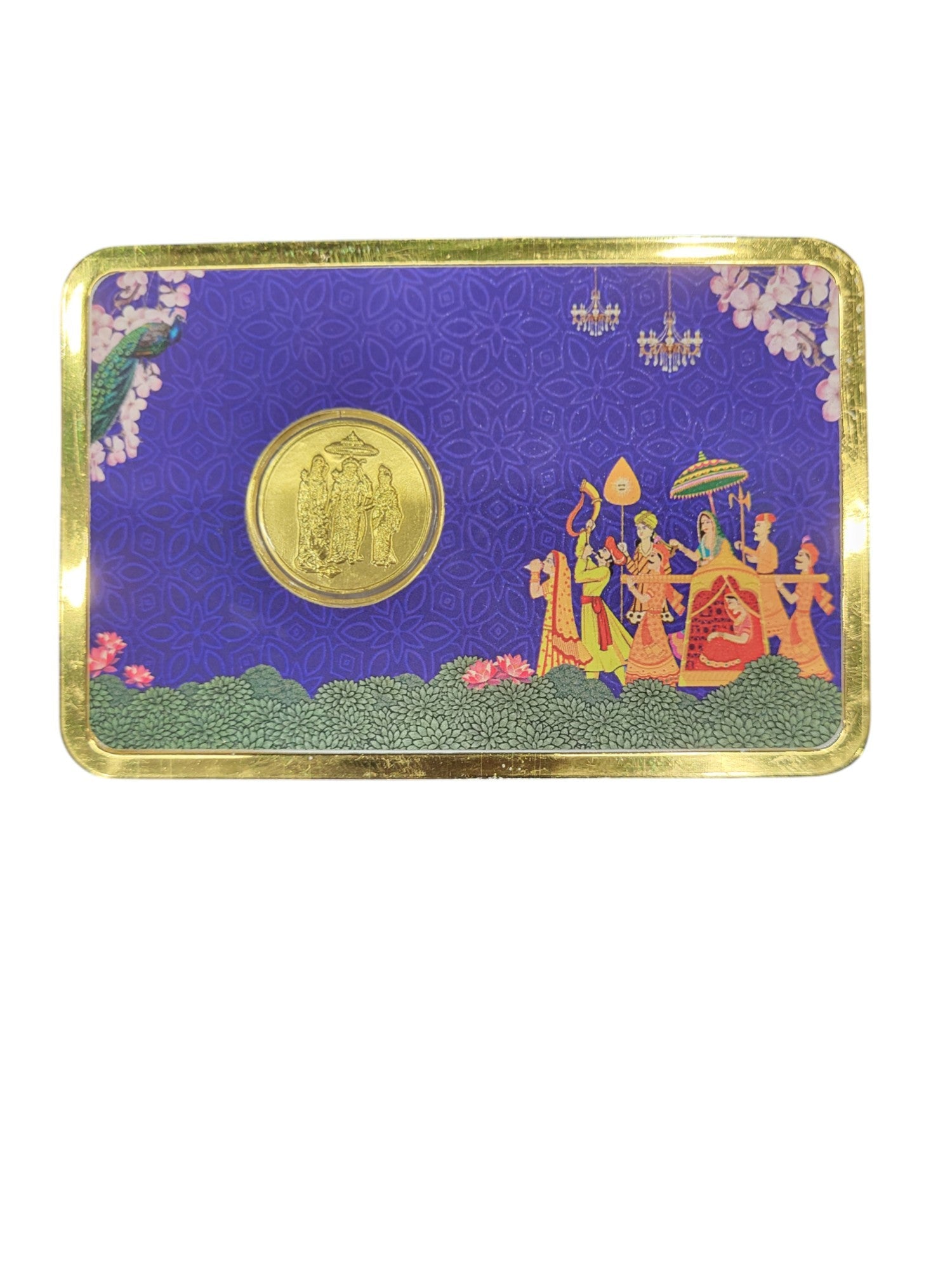 GOLD COIN 100MG RAM DARBAR WITH DESIGNER CARD