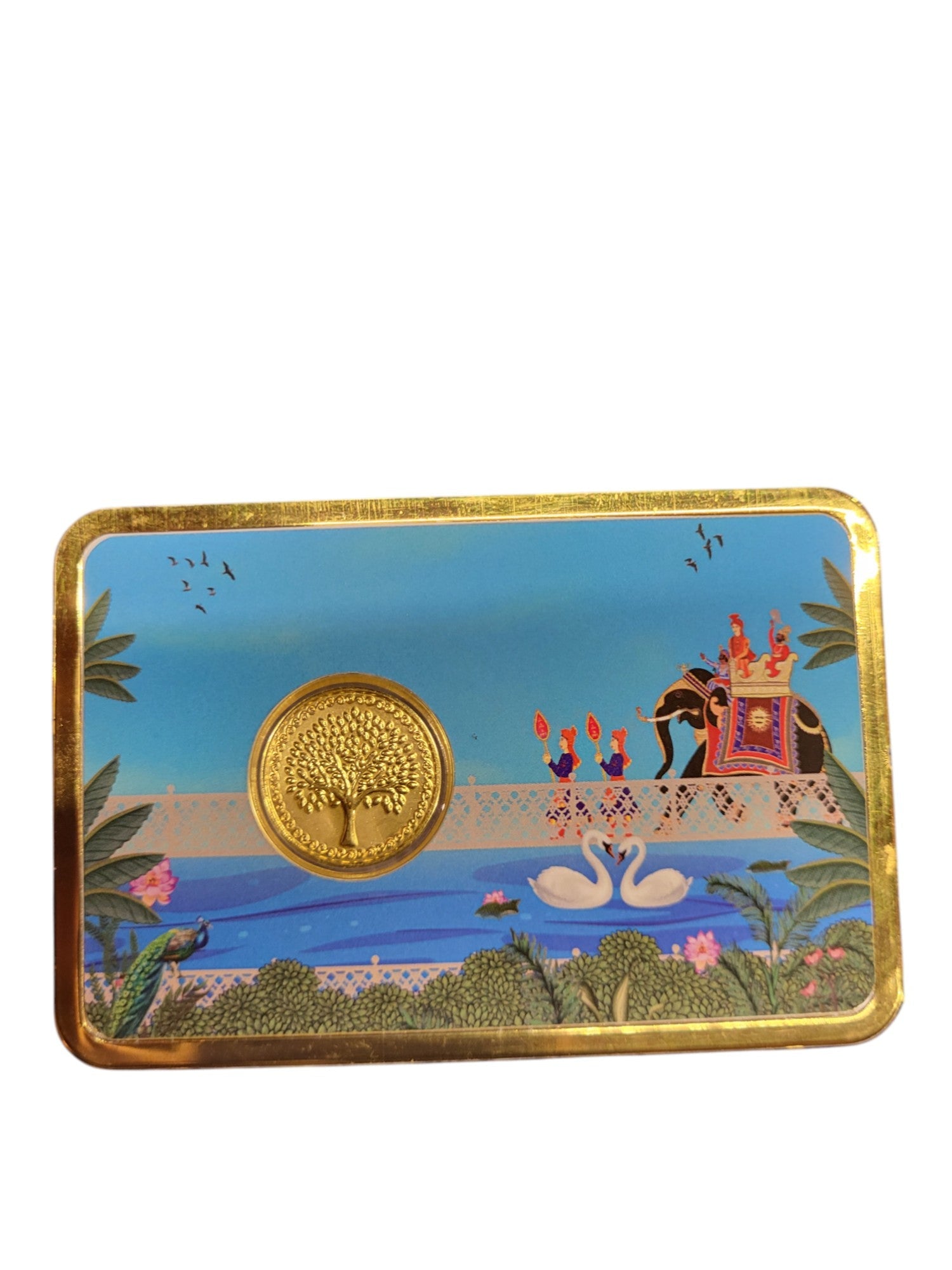 GOLD COIN 100MG TREE WITH DESIGNER CARD (2)