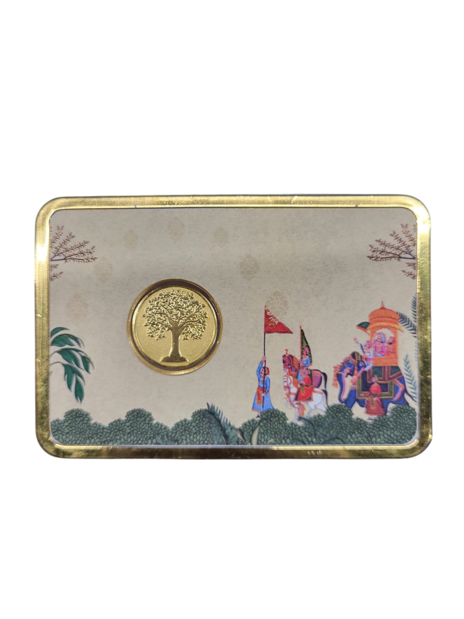 GOLD COIN 100MG TREE WITH DESIGNER CARD (3)