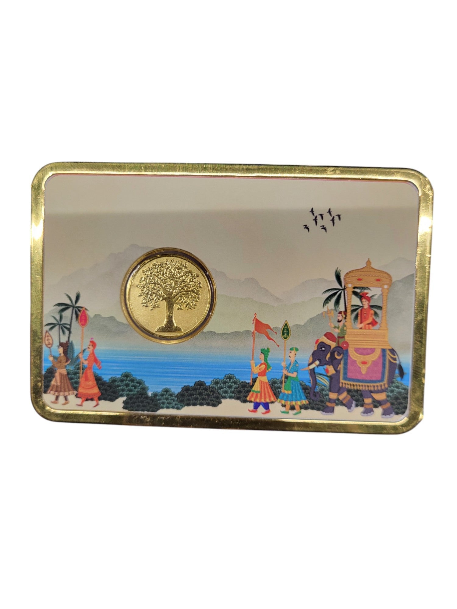 GOLD COIN 100MG TREE WITH DESIGNER CARD (4)