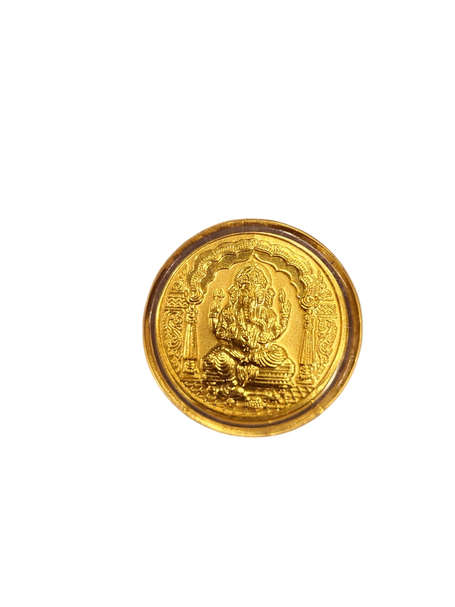 GOLD COIN 100MG GANESH WITH DESIGNER CARD (1)