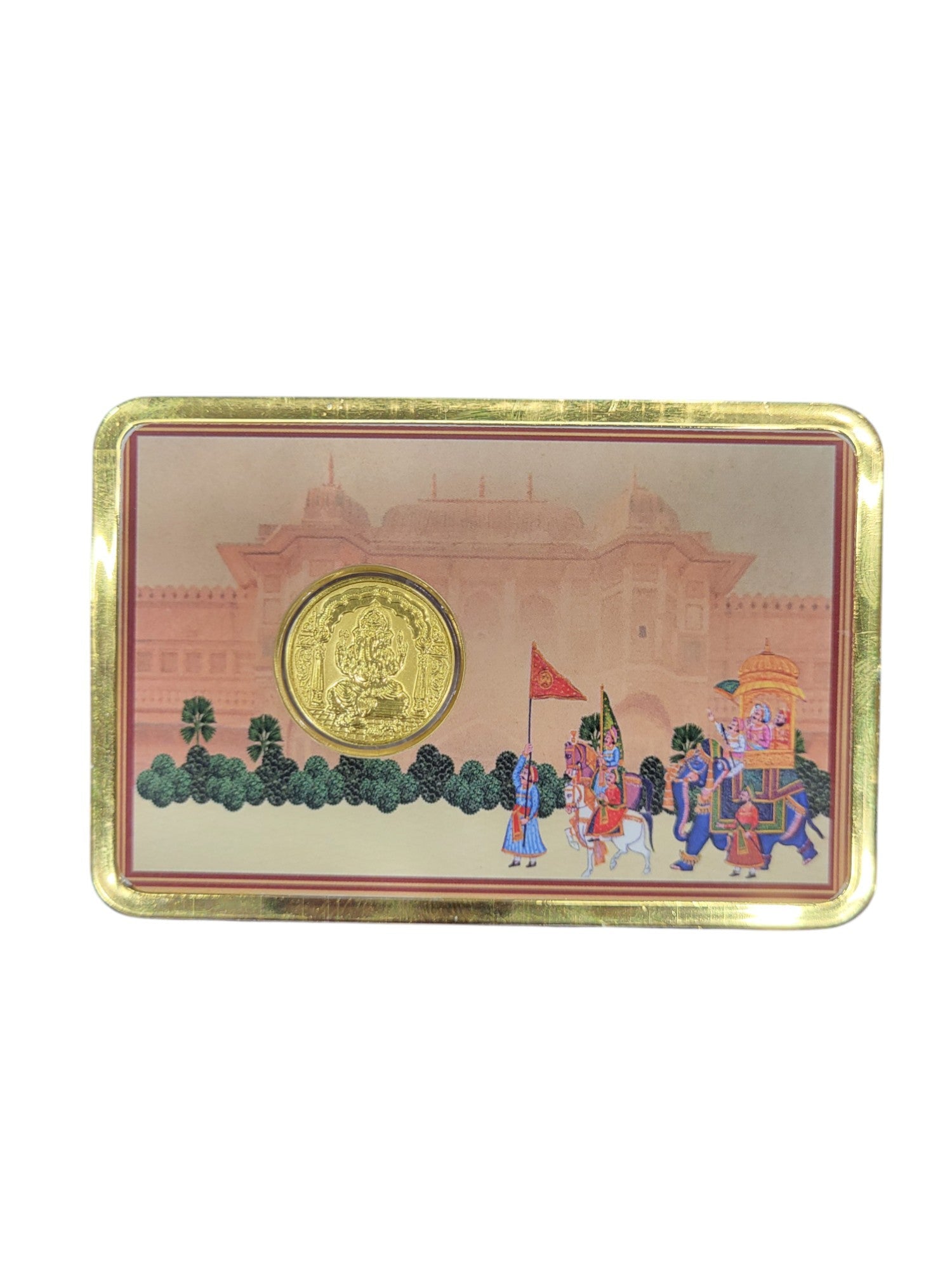 GOLD COIN 100MG GANESH WITH DESIGNER CARD (2)