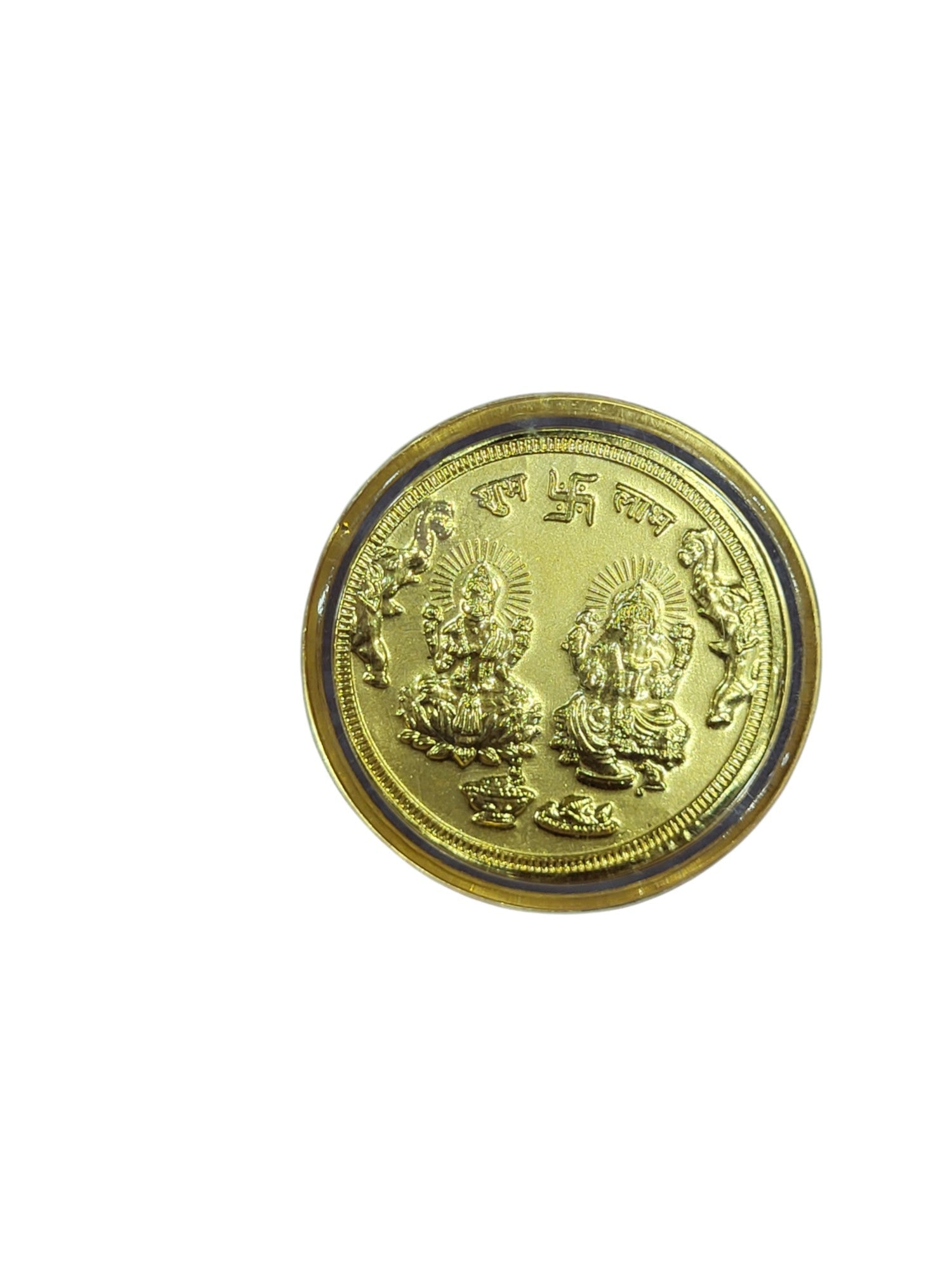 GOLD COIN 100MG GANESH LAXMI WITH DESIGNER CARD