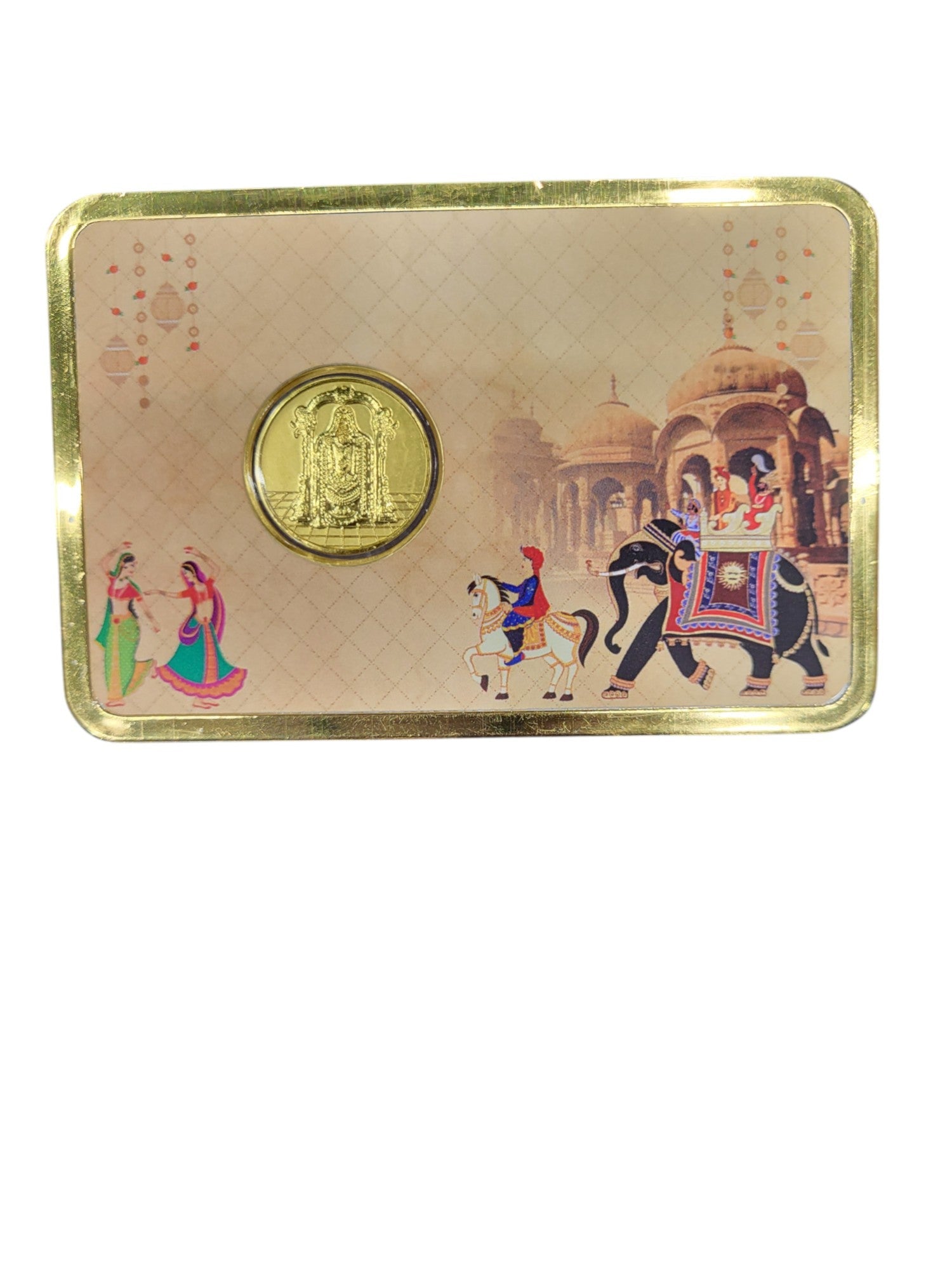 GOLD COIN 100MG BALAJI WITH DESIGNER CARD