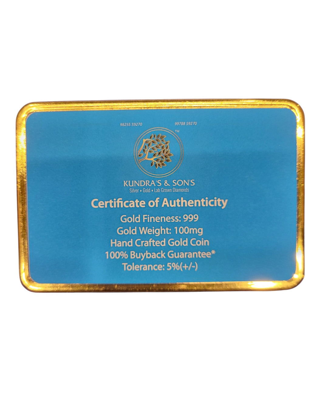 GOLD COIN 100MG KING WITH DESIGNER CARD