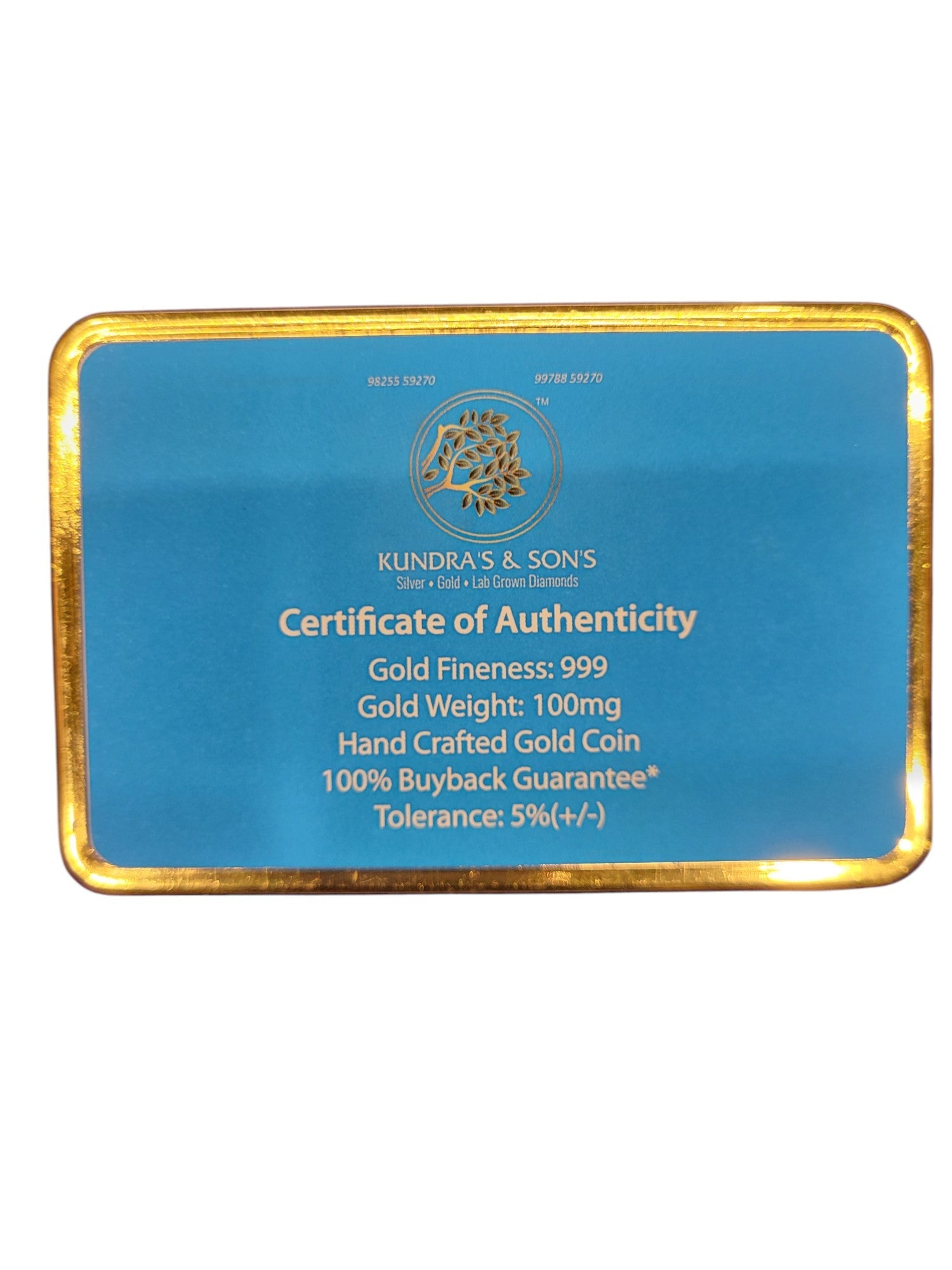 GOLD COIN 100MG KING WITH DESIGNER CARD