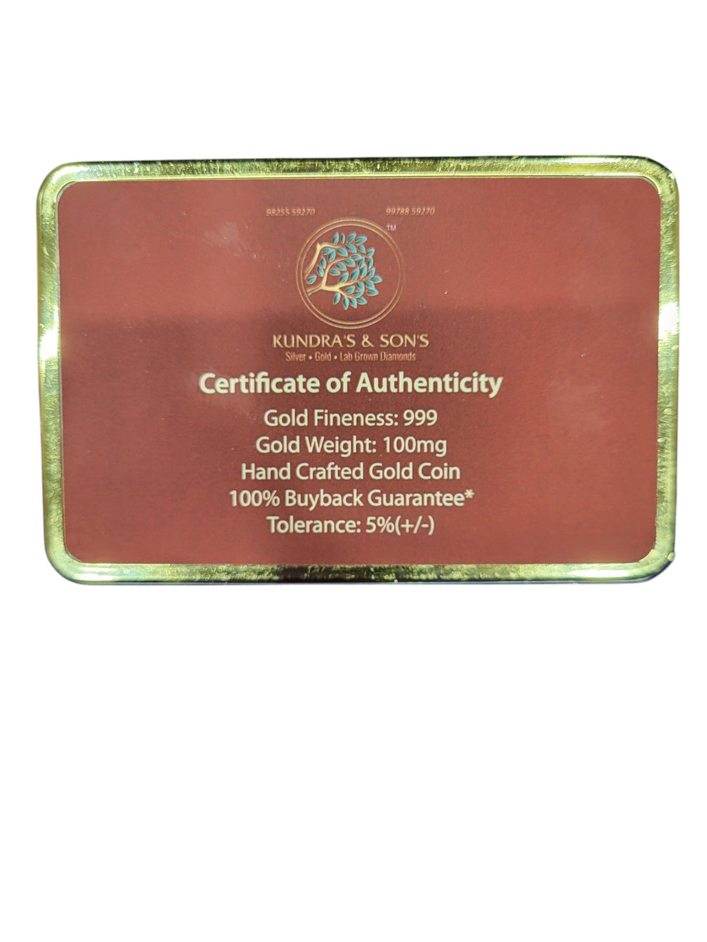 GOLD COIN 100MG RADHA KRISHNA WITH DESIGNER CARD (1)