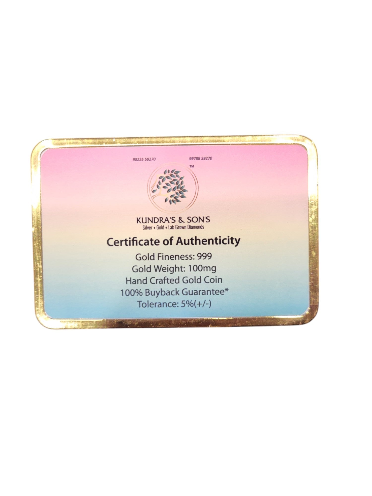 GOLD COIN 100MG RADHA KRISHNA WITH DESIGNER CARD (2)