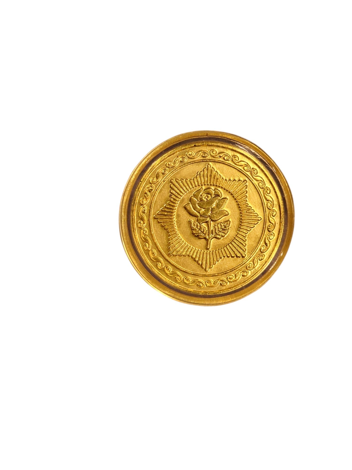 GOLD COIN 100MG ROSE WITH DESIGNER CARD (2)
