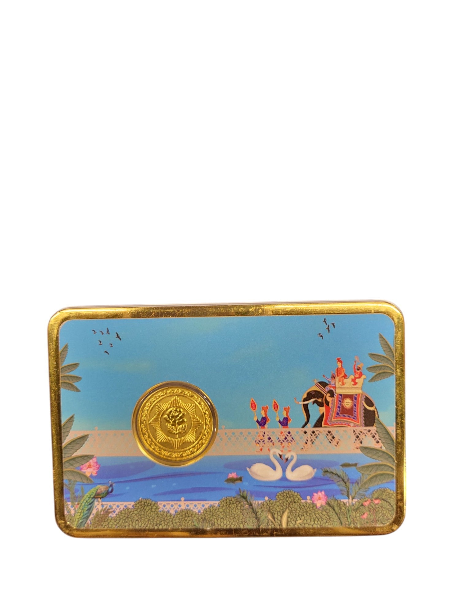 GOLD COIN 100MG ROSE WITH DESIGNER CARD (2)