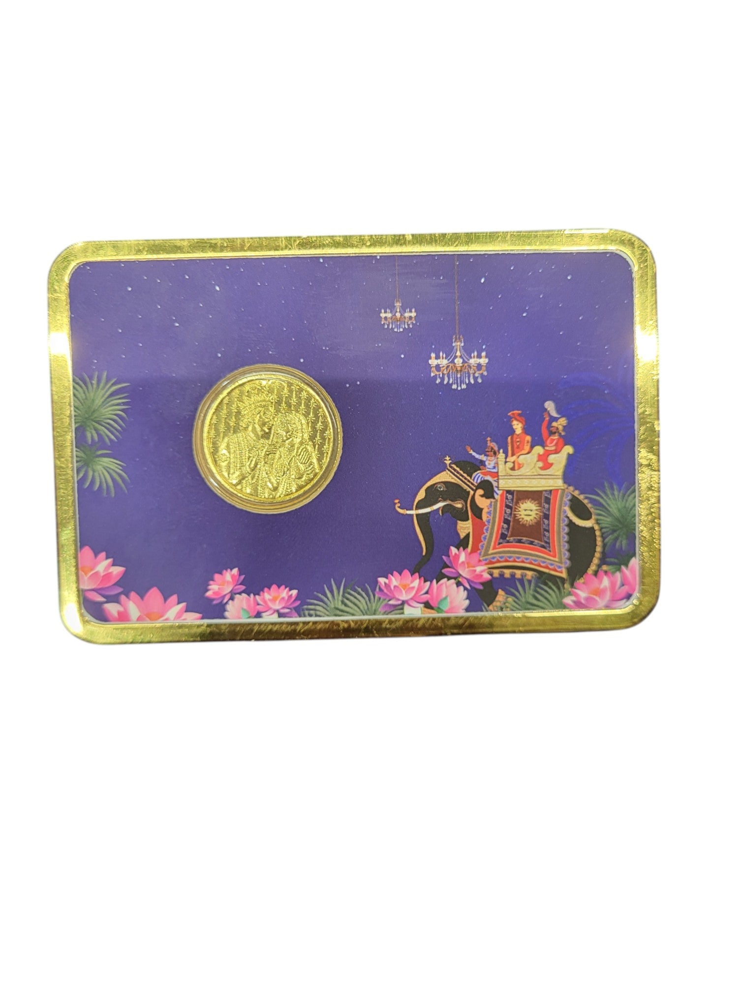 GOLD COIN 100MG DHULA DHULAN WITH DESIGNER CARD (5)