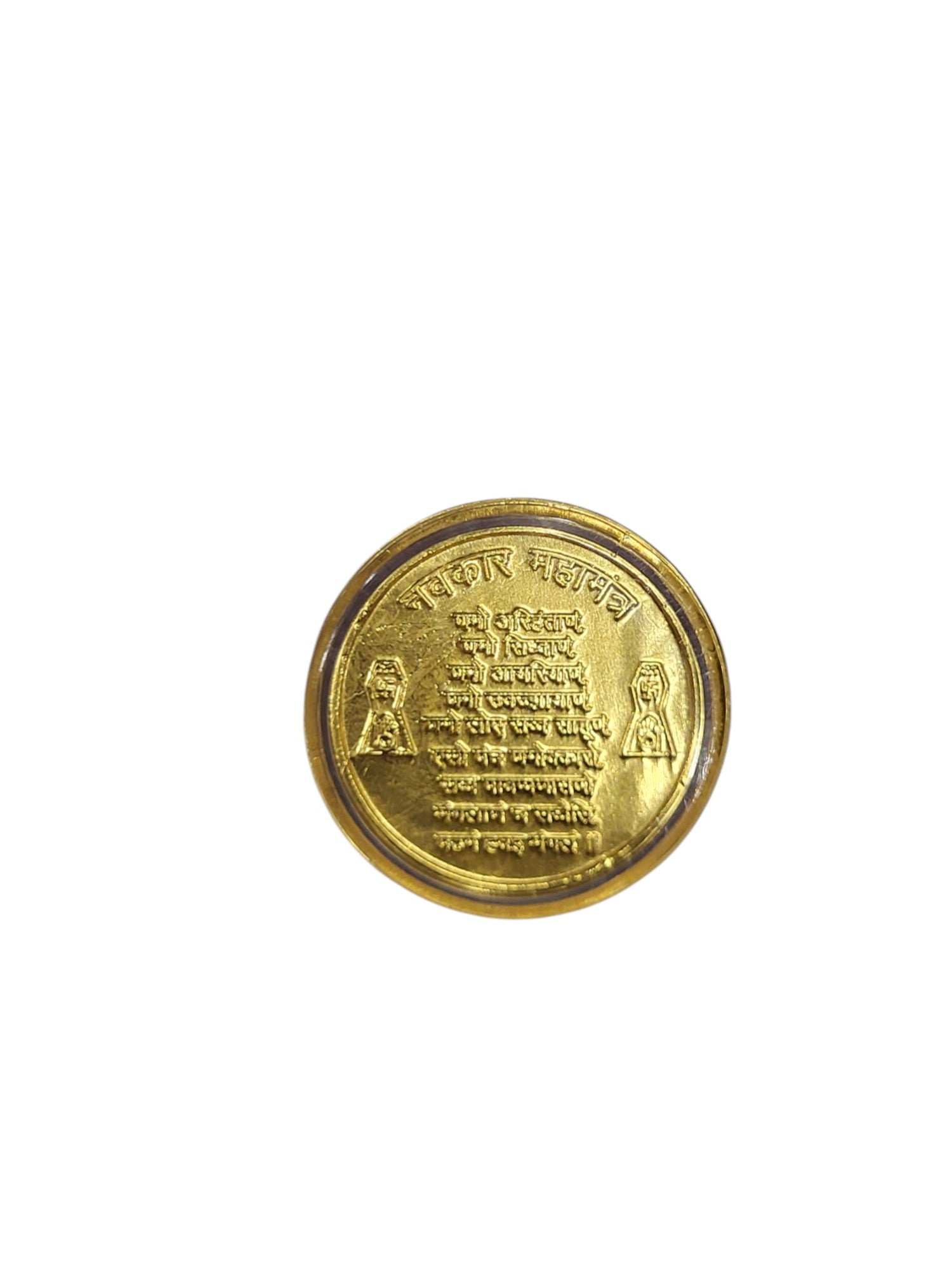 GOLD COIN 100MG NAMOKAR MANTRA WITH DESIGNER CARD