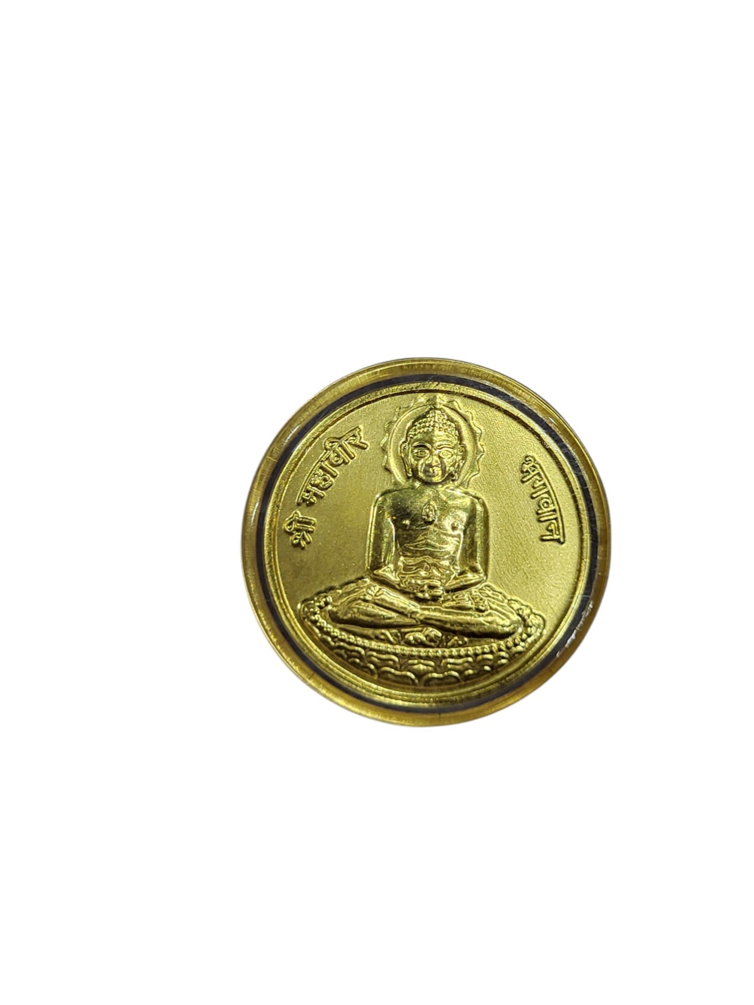 GOLD COIN 100MG MAHAVEER SWAMI WITH DESIGNER CARD