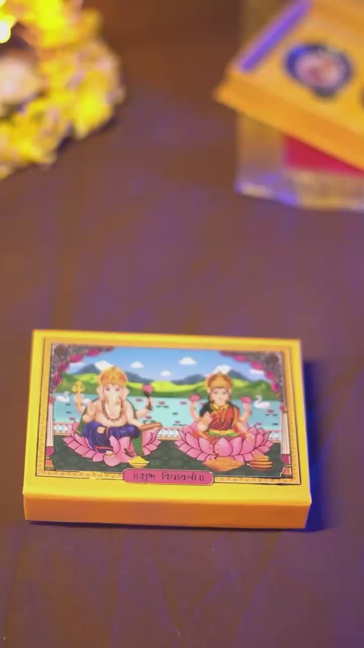DIWALI 4 GM GANESH LAXMI SILVER COIN BOX